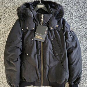 NWT Moose Knuckles Men’s Original Shearling Trim Down Bomber Jacket❄️(#138)